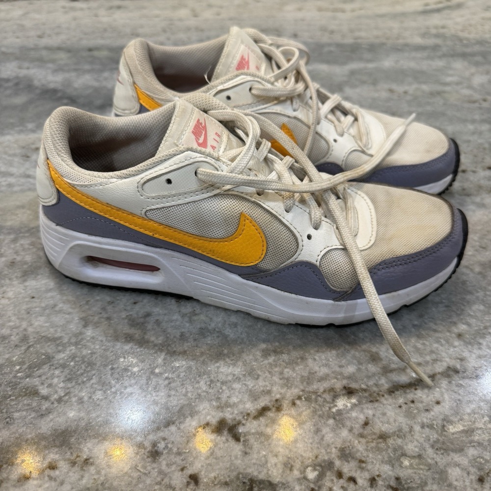 Nike Air Max SC CZ5358-116 Sneaker Lace Up White Haze Orange Sz 7Y Big Kids